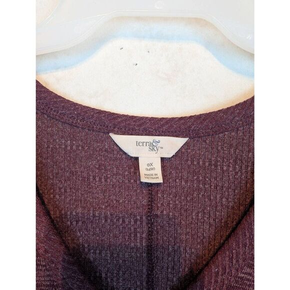 Terra & sky plus sized knit top size 0x - Picture 4 of 4